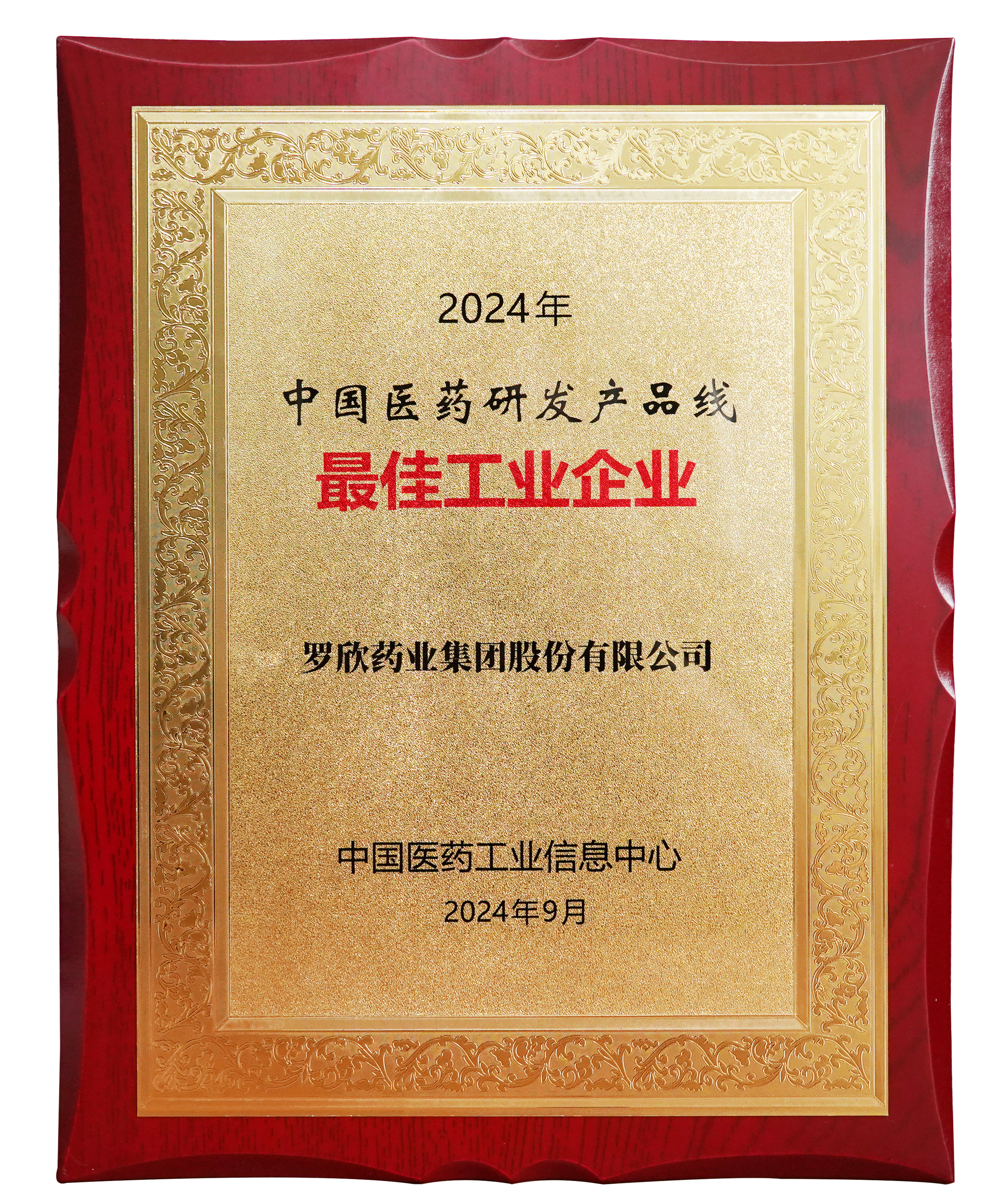 2024年中國醫藥研發產品線最佳工業企業